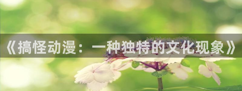 age动漫网上看：《搞怪动漫：一种独特的文化现象》